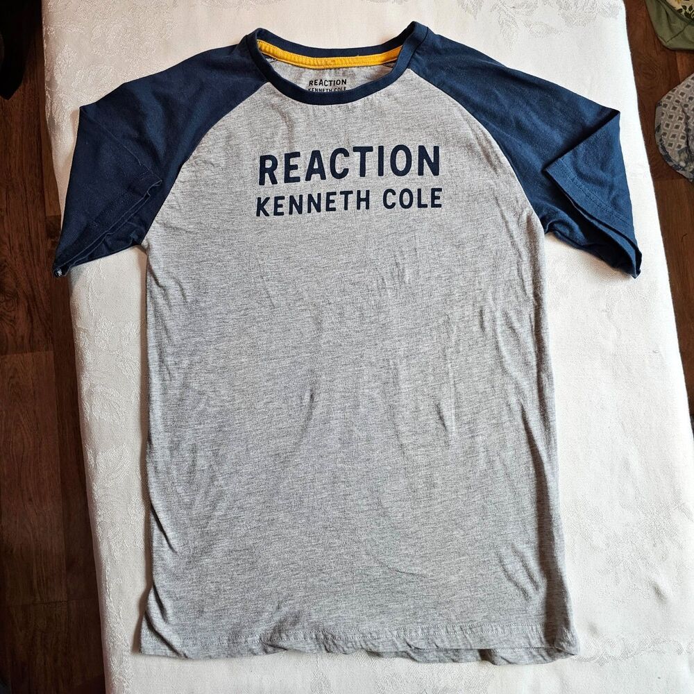 Reaction Kenneth Cole Boys Organic Cotton Baseball Style T-Shirt sz 14-16Y
